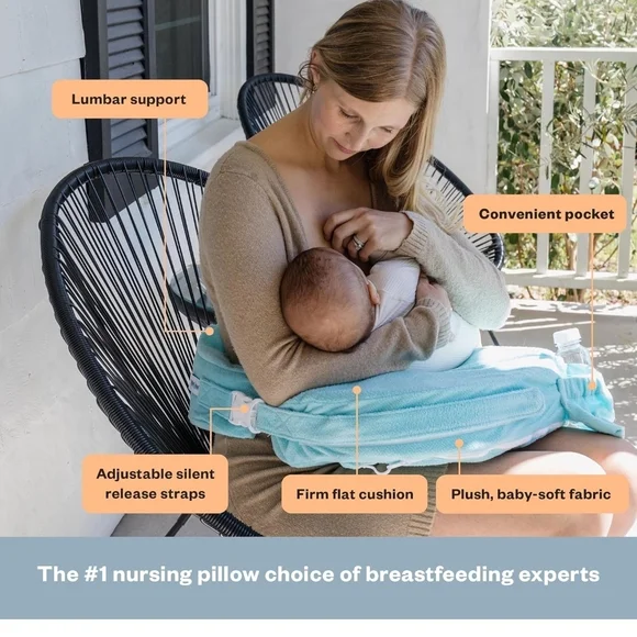 My Brest Friend Aqua Blue Nursing Pillow - Picture 3 of 16
